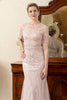 Load image into Gallery viewer, Glitrende grå rosa perlemor til brudekjolen