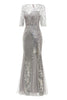 Load image into Gallery viewer, Grey Paljett Havfrue Great Gatsby 1920-tallet kjole