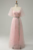 Load image into Gallery viewer, A Line Sweetheart Blush Long Prom Dress med broderi