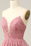 Dusty Rose Sweetheart A-Line Ballkjole