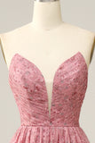 Dusty Rose Sweetheart A-Line Ballkjole