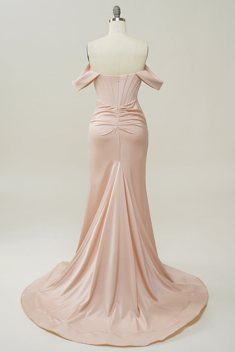 Load image into Gallery viewer, Rødme av skulderen Havfrue Prom kjole