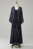 Load image into Gallery viewer, Navy Two Piece Sparkly Beaded Mor til bruden kjole