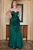Load image into Gallery viewer, Sheath Sweetheart Dark Green Long Prom Kjole med Split Front