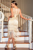 Load image into Gallery viewer, Frynset Champagne Brølende 20-talls flott Gatsby-kjole til fest