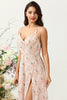 Load image into Gallery viewer, Blush Floral Chiffon Long brudepike kjole med Slit