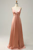 Load image into Gallery viewer, Blush Spaghetti stropper en linje brudepike kjole med spalt