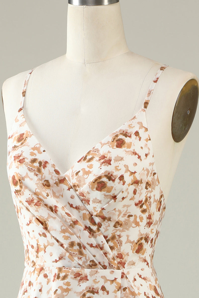 Load image into Gallery viewer, Hvit Floral Boho brudepike kjole med volanger
