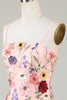 Load image into Gallery viewer, Skjede Spaghetti stropper Blush Homecoming kjole med 3D blomster