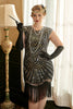 Load image into Gallery viewer, Golden Sequins Plus Size 1920 Gatsby kjole med 20s Acessories Set