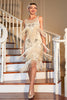 Load image into Gallery viewer, Champagne Fringed 1920 -tallet Gatsby kjole med tilbehør sett