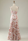 Blush Floral Boho Mermaid brudepike kjole