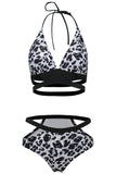 hvit leopard push up bikini