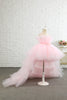Load image into Gallery viewer, rosa høy lav blomst jente kjole