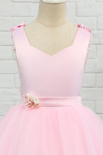 rosa gulv lengde blomst jente kjole