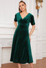Load image into Gallery viewer, grønn fløyel fest kjole