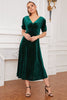 Load image into Gallery viewer, grønn fløyel fest kjole