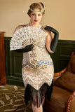 Paljett Royal Blue Plus Størrelse 1920-tallet Flapper Kjole