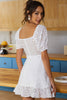 Load image into Gallery viewer, hvit hul uformell kjole