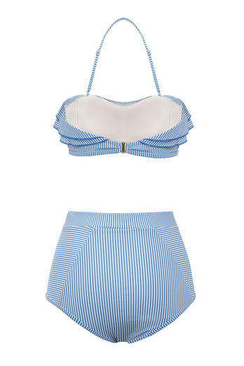 blå striper to stykker bikini