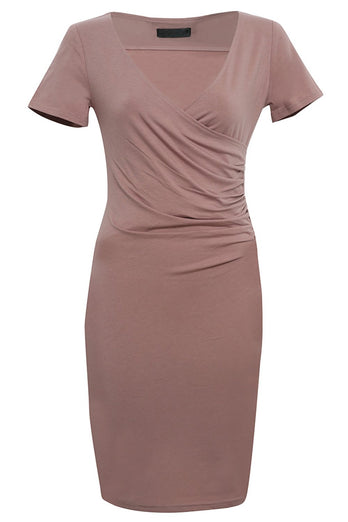 Bodycon V Neck 1960-tallet Kjole med ermer