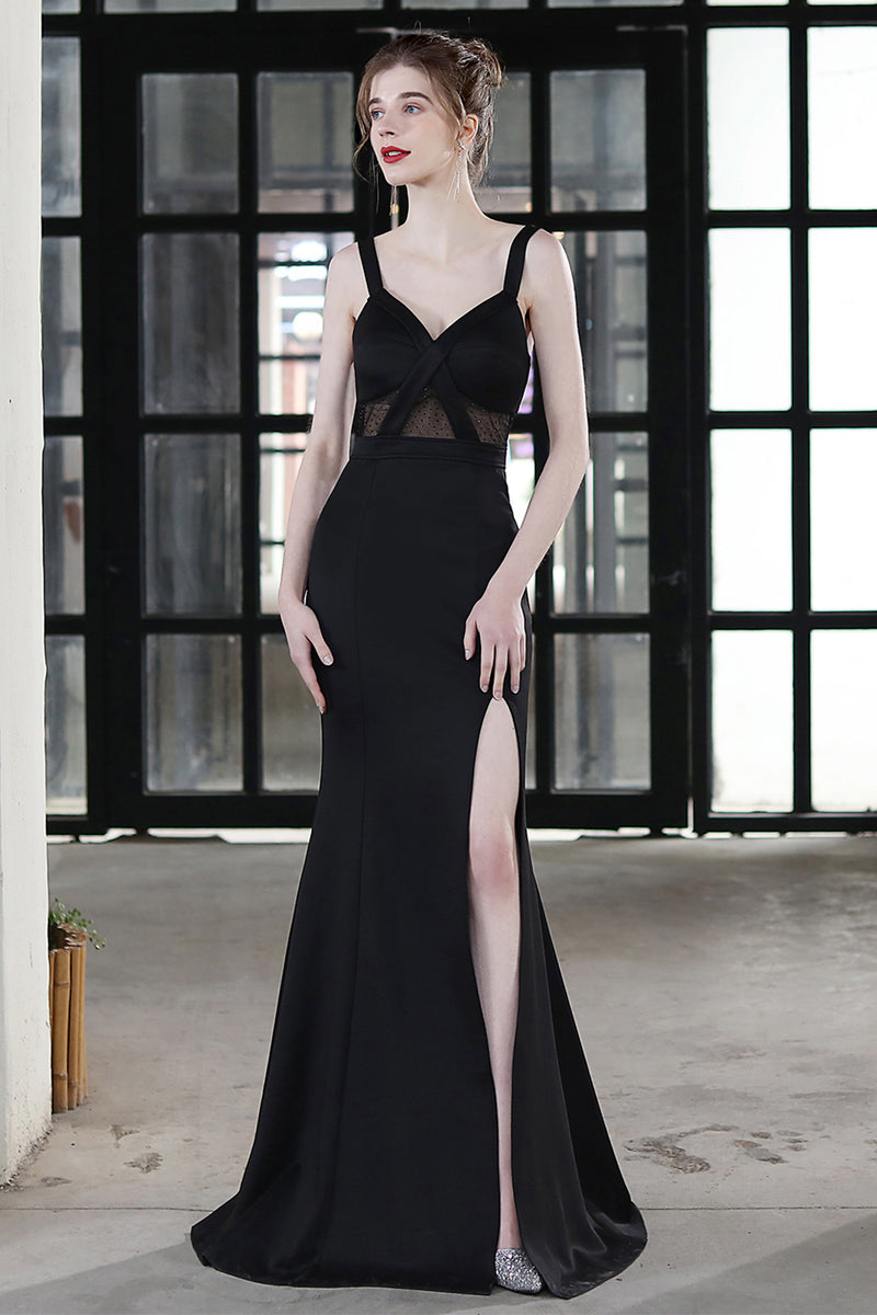 Load image into Gallery viewer, svart havfrue langball formell kjole