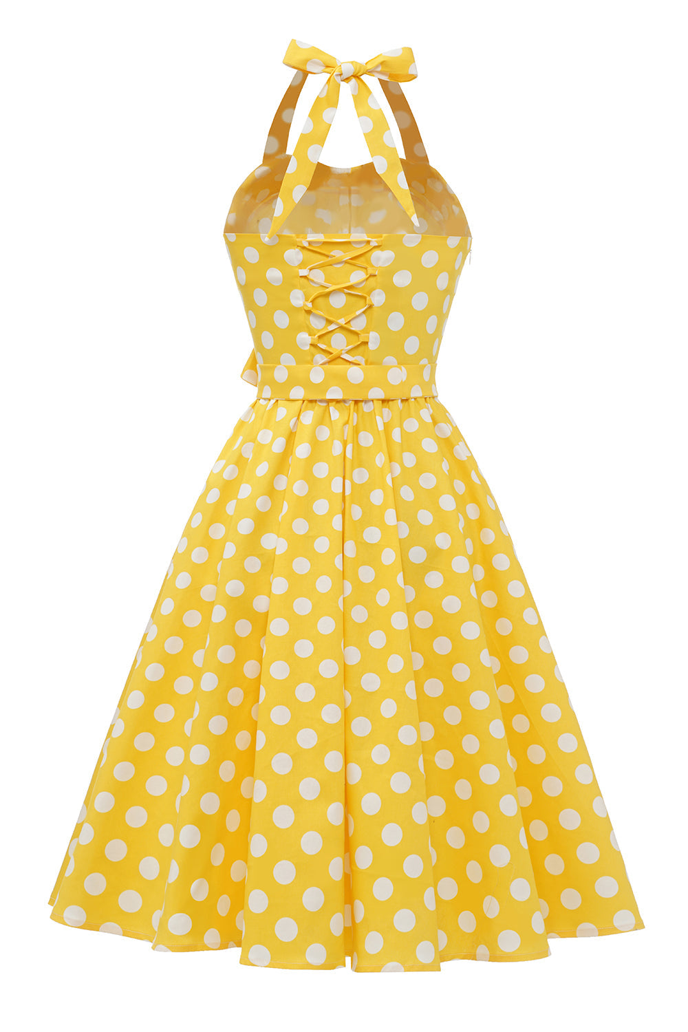 Halter Blå Polka Prikker 1950-tallet Kjole