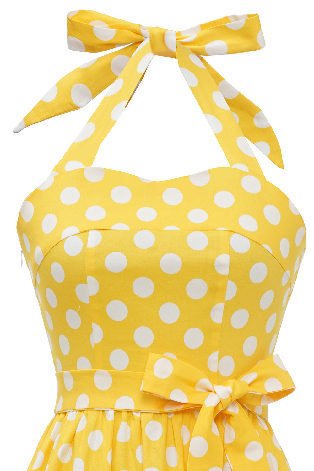 Halter Blå Polka Prikker 1950-tallet Kjole