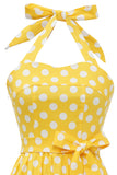 Halter Blå Polka Prikker 1950-tallet Kjole
