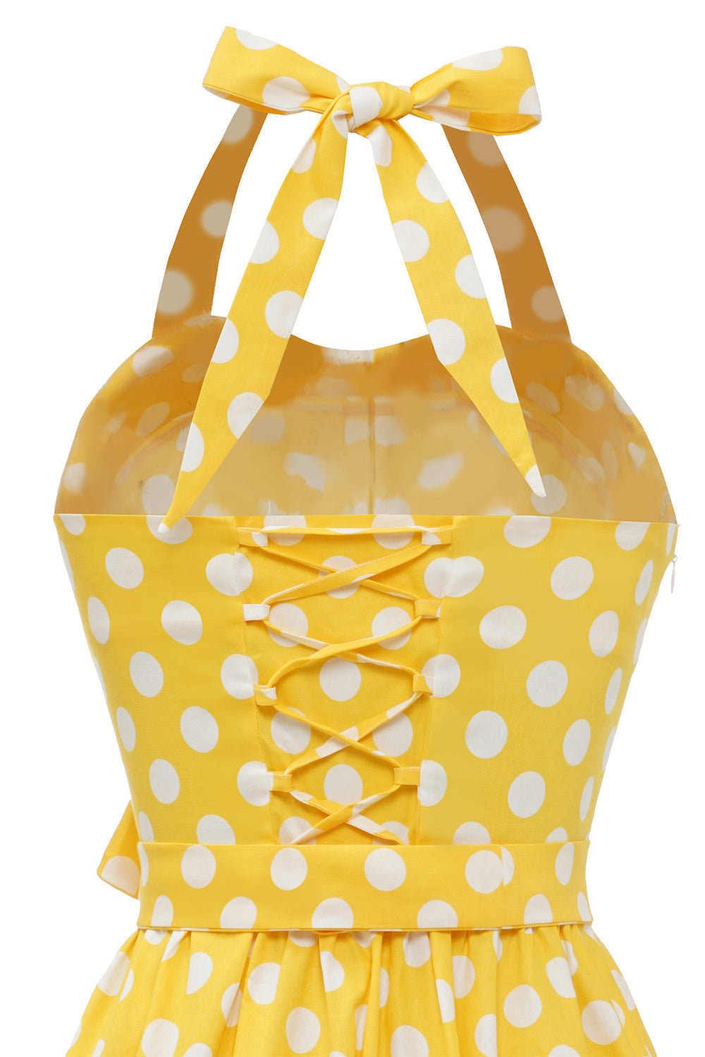 Halter Blå Polka Prikker 1950-tallet Kjole