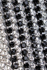 Load image into Gallery viewer, svart og sølv beaded prom clutch