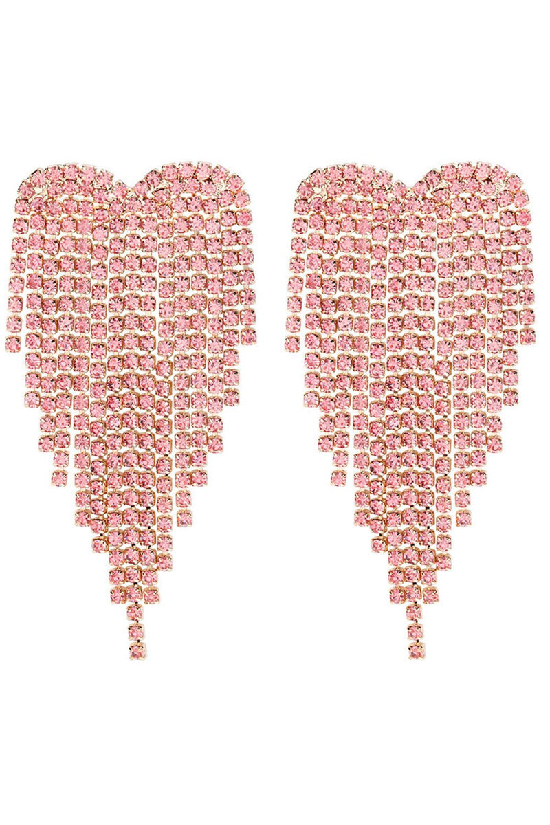 Load image into Gallery viewer, rosa rhinestone øredobber