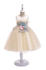 Load image into Gallery viewer, en linje juvel rødme blomst jente kjole med appliques