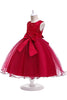 Load image into Gallery viewer, en linje puffy blomst jente kjole med bowknot