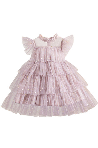 Rosa A Line Tiered Tylle Girl Dress