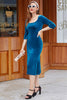 Load image into Gallery viewer, kongelig blå fløyel formell kjole