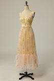 Prinsesse A Line Sweetheart Light Purple Long Prom Kjole med broderi