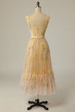 Prinsesse A Line Sweetheart Light Purple Long Prom Kjole med broderi
