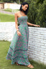 Load image into Gallery viewer, blomst grønn grime maxi boho kjole