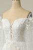 Load image into Gallery viewer, luksuriøs en linje av skulderen hvit brudekjole med appliques