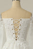 Load image into Gallery viewer, luksuriøs en linje av skulderen hvit brudekjole med appliques