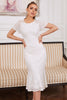Load image into Gallery viewer, kappe juvel hvit blonder fest kjole