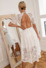 Load image into Gallery viewer, v-hals hvit blonder kjole