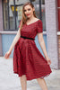Load image into Gallery viewer, rød rutete vintage kjole