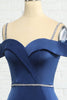 Load image into Gallery viewer, havfrue av skulderen marine brudepike kjole med beading