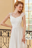 Load image into Gallery viewer, elegant en linje kjæreste hvit lang blonder kjole