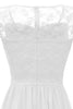 Load image into Gallery viewer, elegant hvit lang blonder kjole med hette ermer