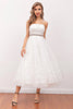 Load image into Gallery viewer, hvit blonder midi prom kjole