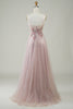 Load image into Gallery viewer, Blush korsett A-Line Long Prom kjole med blomster