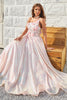 Load image into Gallery viewer, A Line One Shoulder Blush Long Prom Dress med Appliques